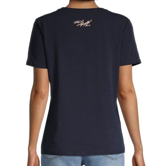 KARL LAGERFELD Paris Rue Lagerfeld black tshirt tee, size S - Picture 2 of 2